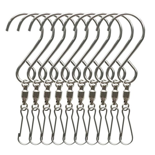 16 PC Swivel Clips Hangers Plant Pot Hanger Clip Stainless Steel Hanging Hooks - Picture 3 of 12