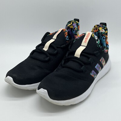 Adidas Cloudfoam Pure Big Kids Sneaker Black Color Camo (GY4871) Size 