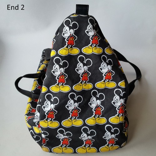 Vtg 1990s Disney Mickey Unlimited Mickey Mouse 17" Black Zip-Up Tote Bag / Purse - Picture 5 of 11