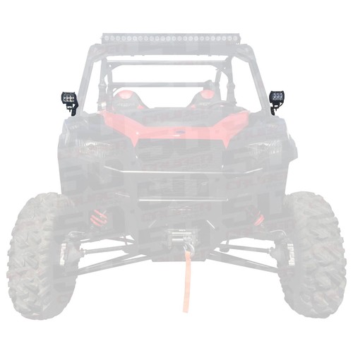3" LED Pod Lights With Bolt On A-Pillar Mount Brackets Polaris General 1000 UTV - Picture 5 of 5