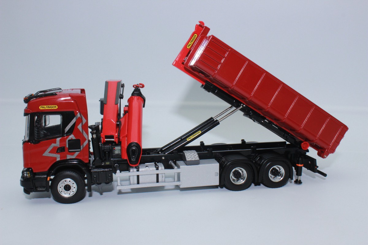 WSI 1/50 SCANIA コンテナ+ Palfinger WSI 1/50 Scania CR20H 8x2 Truck Palfinger PK65002-SH + 20ft