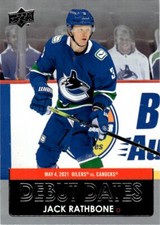 2021-22 Upper Deck Debut Dates Jack Rathbone Vancouver Canucks #DD-9