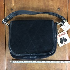 Vtg 60s 70s Mid Century Purse Bag Handbag Atomic Retro Hippy Mod Cowhide Leather
