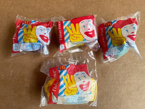 McDonalds Fisher Price Happy Meal Toy Toddler Baby 1996 Under 3 Lot of 4