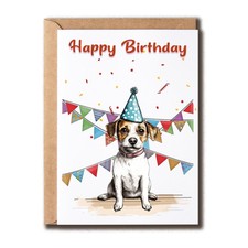 Jack Russell Terrier Birthday Card - Funny Happy Birthday Card - Dog Lover - ...