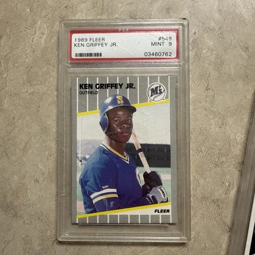 1989 Fleer Ken Griffey Jr #548 (RC) Rookie Card PSA 9 Mint Mariners HOF