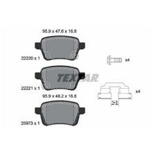 Satz Bremsbeläge Bremsklötze hinten für Opel Adam M13 Corsa E X15 | 24309795