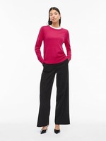 Viril O-Neck Pullover Damen, Langarm, GrößE M, Schwarz, Strick, Modell Noos
