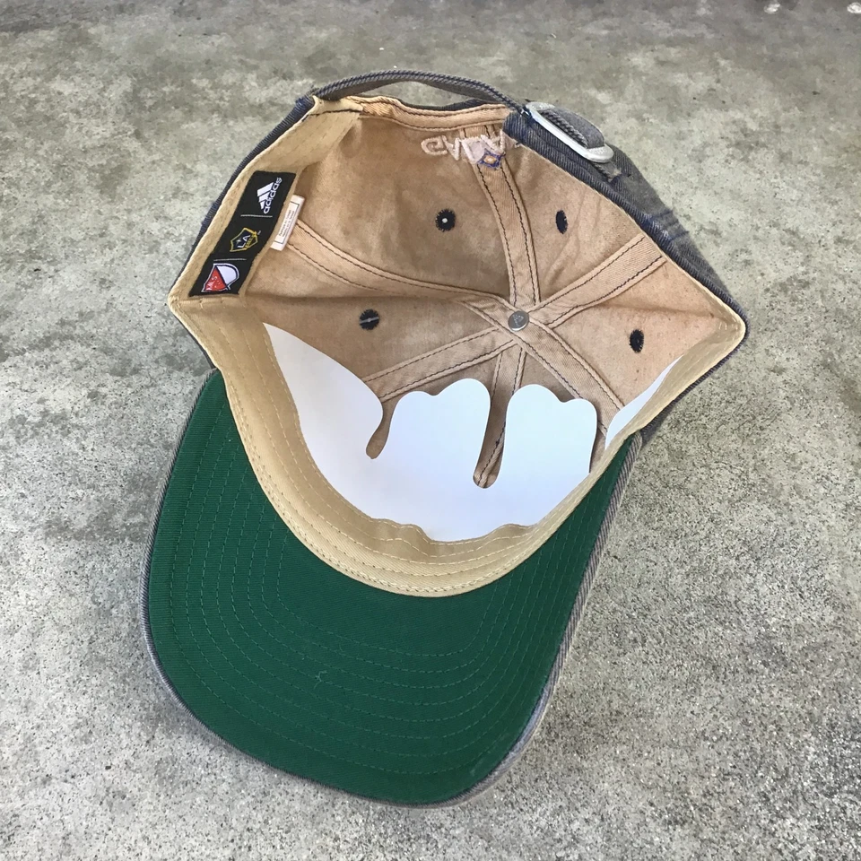 NUEVO CON ETIQUETAS Adidas Los Angeles Galaxy MLS Gris Correa Ajustable 2014 Gorra LA Foto 4 de 4