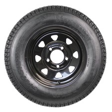 eCustomrim Trailer Tire Rim Bias Ply ST175/80D13 175/80 D 13 5-4.5 Black Spok...