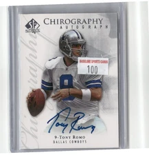 2008 SP Authentic #CH-TR Tony Romo Auto Chirography Autograph Cowboys