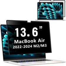 Removable Privacy Screen for MacBook Air 13.6 inch, Anti-Glare Laptop Protector