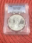 1986 American Silver Eagle MS69 Coin