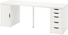IKEA LAGKAPTEN ALEX Desk 200x60cm Work From Home Desk Drawer & Storage Unit