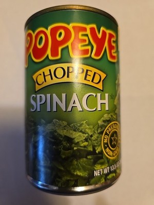 12 Cans Popeye Chopped Spinach 13.5 Oz Ea. Exp,1/30/28.F/S