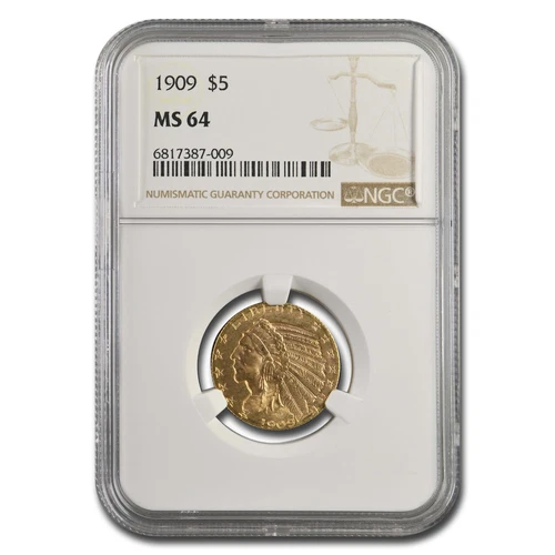1909 $2.50 Indian Gold Quarter Eagle MS-64 NGC