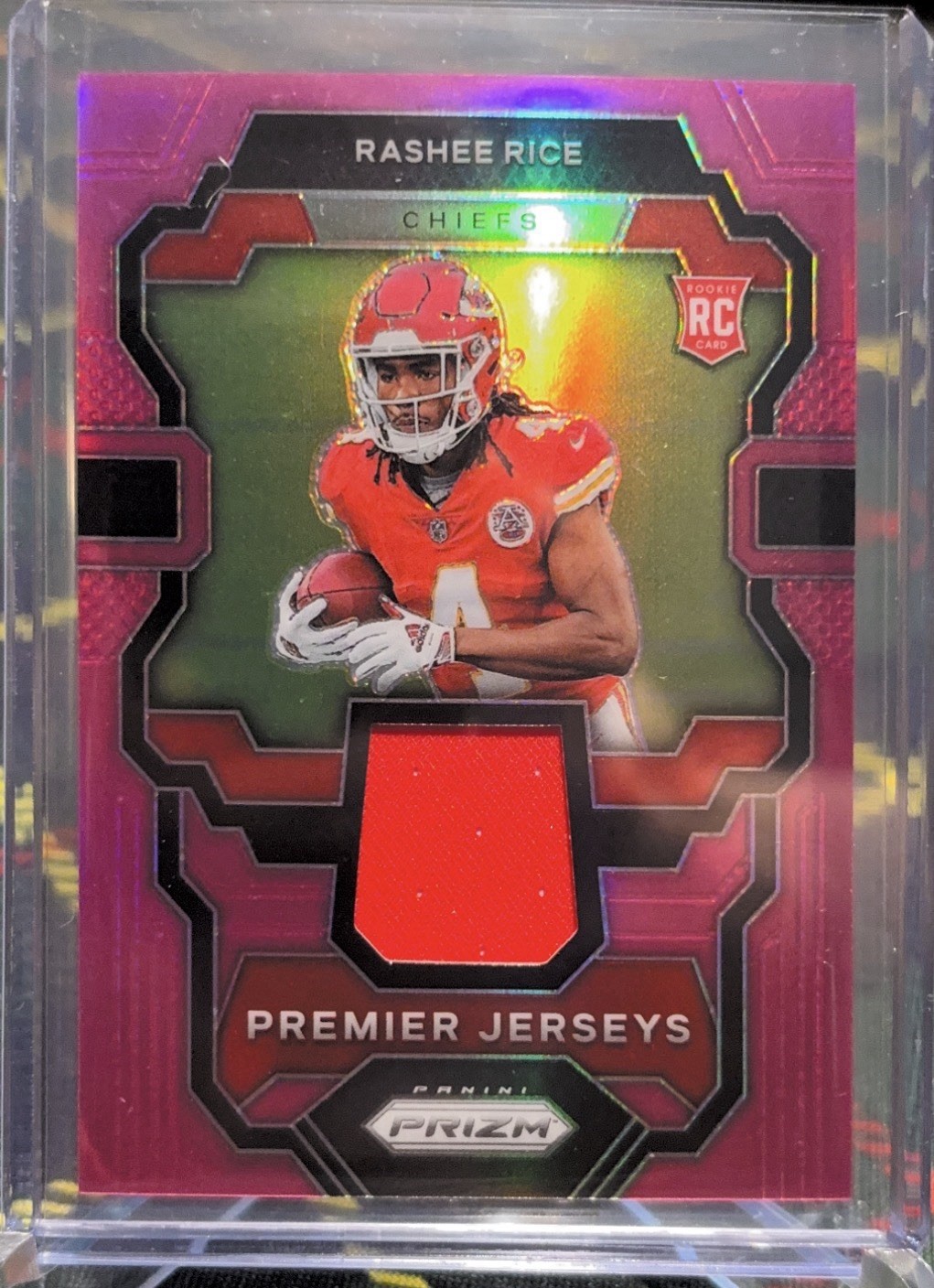 2023 Panini Prizm - Premier Jerseys Rashee Rice #PJ-RR Pink Prizm (MEM, RC)