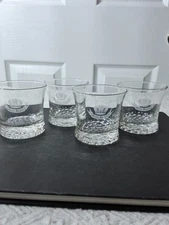 Libbey "Good Health" Cocktail Glasses Set Of 4 Vintage Embossed Crown MCM