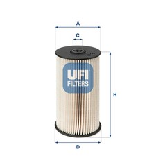 Kraftstofffilter UFI 26.007.00 Filtereinsatz für SKODA AUDI SEAT VW PASSAT 2KH 3