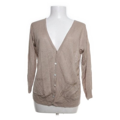 Nice Things, Strickjacke, Damen, Größe: XL, Beige/Weiß, Baumwolle/Leinen #SoL