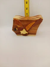 Carver Dan's Duck Puzzle Box  Magnet Closure Handcrafted Velvet Lined