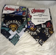  2 MARVEL AVENGERS BLACK PANTHER WAKANDA FOREVER 2PK BANDANAS  NEW 