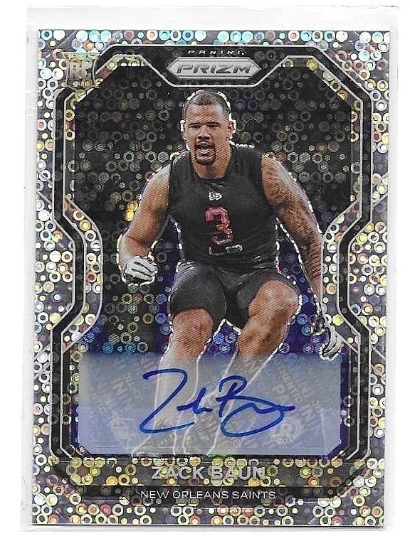 Zack Baun 2020 Prizm Rookie Silver Disco Auto Philadelphia Eagles 387