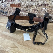 Vintage Strong Leather Revolver Holster Black Belt USA Made Duty Holders