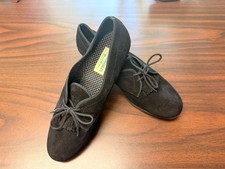 Vintage Outdorables By Daniel Green Made In USA Black Suede Leather 9.5