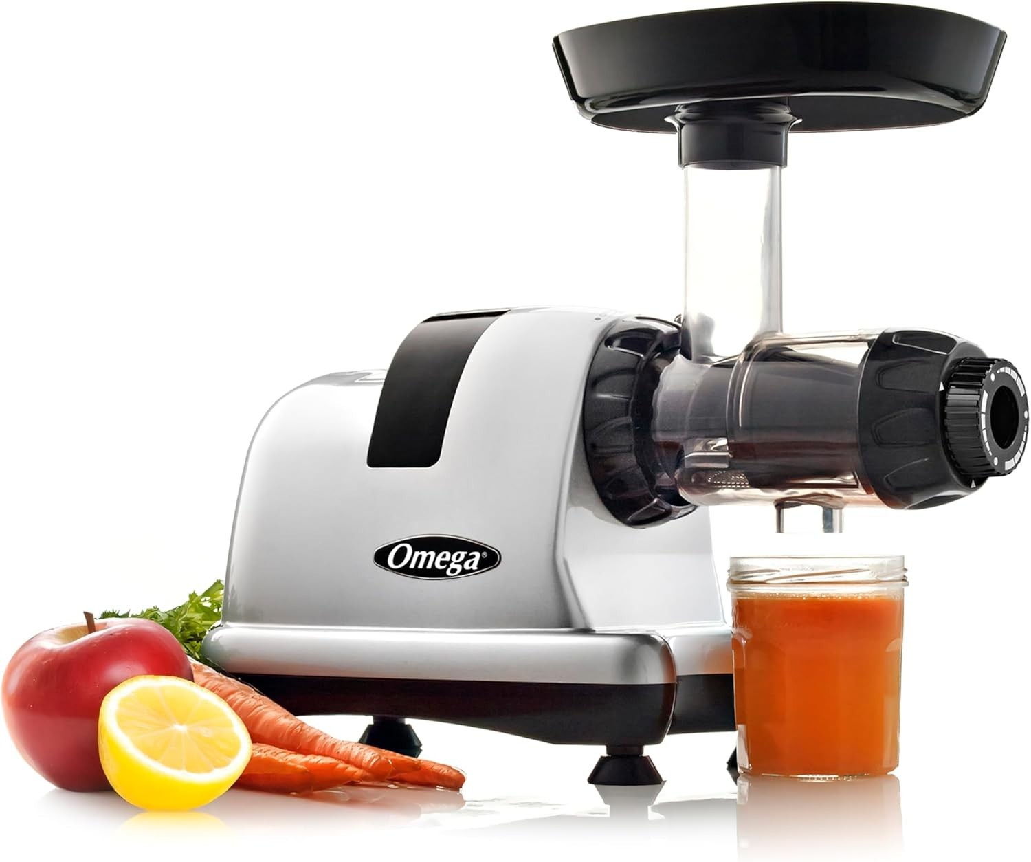 Omega All in One Nutrition System Cold Press Juicer, in Silver (J8006HDS)