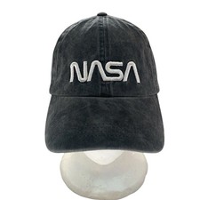 Official NASA Space Aircraft Stonewash Black Dad Cotton Cap Hat Strapback OSFM
