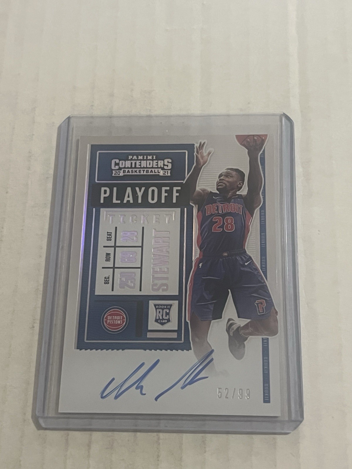2020-21 Panini Contenders Isaiah Stewart RC Rookie Playoff Ticket Auto /99 