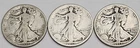 1917 P & S Walking Liberty Half Dollar Lot 3 Coins 90% Silver US Coins