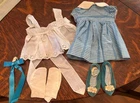 Mattel RARE Chatty Cathy Doll Blue Gingham Party Dress Ensemble; 1960s Vintage