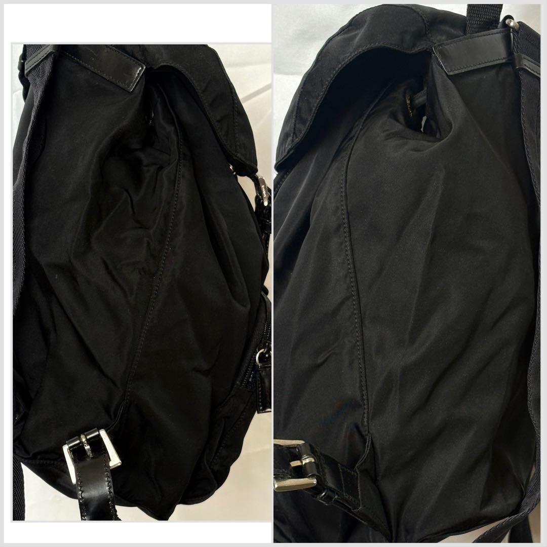 PRADA Nylon Backpack Approximately 30cm Small Black Drawstring Backpack from jap thumbnail 5