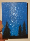ACEO Original night sky 3 Acrylic painting.