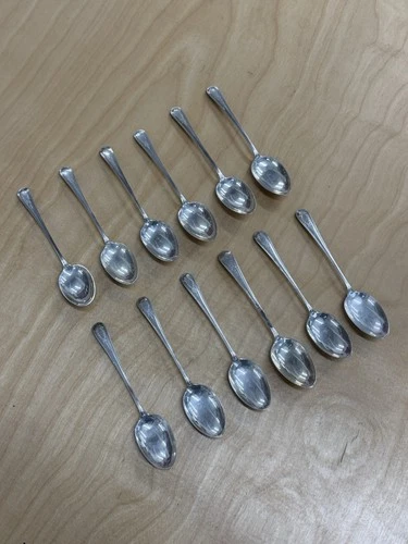 12 Gorham Sterling Silver Jefferson Pattern Spoons 5 3/4 Inch 234 Grams Scrap