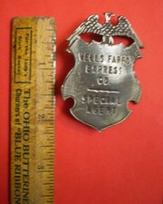 Vintage Wells Fargo Express Co. Special Agent Badge AS IS Missing Catch Loop