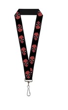 Buckle Down Marvel Deadpool Head  1 Lanyard