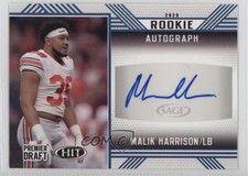 2020 Sage Hit Rookie Auto Blue Malik Harrison #A30 Auto 0hu5