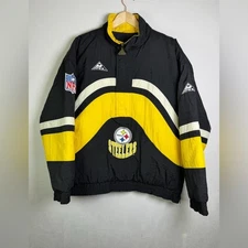 🖤💛 Vintage Pittsburgh Steelers Apex One Pro Line Puffer Jacket – NFL 90s