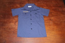 Boy Scouts of America BSA Youth Shirt Blue Medium Plain No Patches Short Sleeve