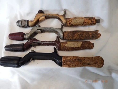 Vintage 3 J.C. Higgins & 1 Unknown Fishing Rod Handles-B563