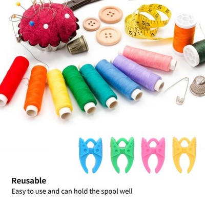 12x Silicone Bobbin Clamp Holder Spool Bobbin Thread Clip Sewing Tool Access SET