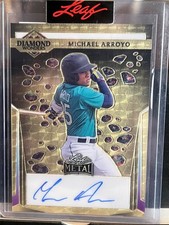Michael Arroyo 2023 Leaf Metal Diamond Wonders Gold 1/1 Proof Auto Sealed Card