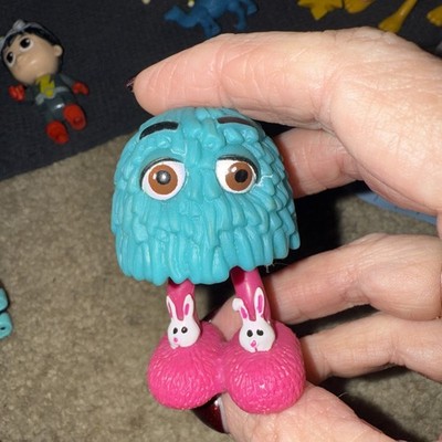 Vintage 1989 McDonald's Fry Guy Blue Teal with Pink Bunny Slippers Cake Topper