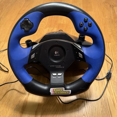 Logitech Driving Force Feedback Steering Wheel USB PS2/PS3/PC TESTED WORKING!