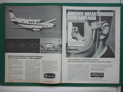 6/1971 PUB FLUGZEUG BEECHRAFT KING AIR C90 FLUGZEUG FLUGZEUG ORIGINAL ANZEIGE