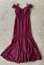 BridesMaid Dress Long Red Gown Sparkling And Twinkling All Over Beautiful Maroon