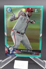  2018 Bowman Chrome Prospects Aqua Refractor /125 McKenzie Mills #BCP87